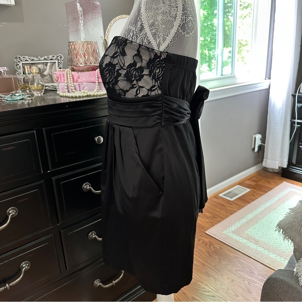 Fab’rik Ruby Rox Black Lace Bodice Strapless LBD with Pockets Size 9 (EUC) - Picture 8 of 15